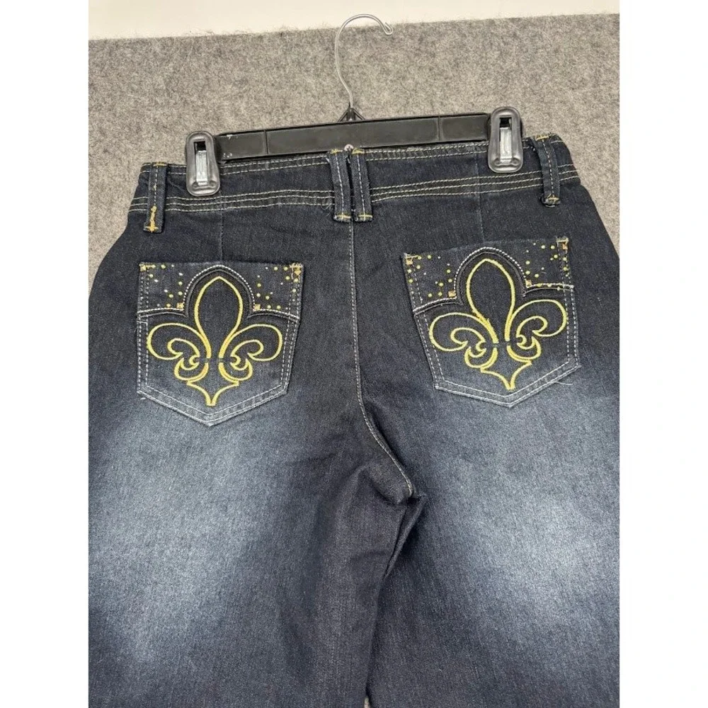 Dereon Mens Dark Wash Denim Cargo Shorts Contrast Stitch Streetwear Size 7/8 NWT